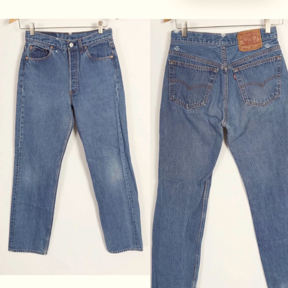 Vintage Levi’s 501 high waisted denim jeans
